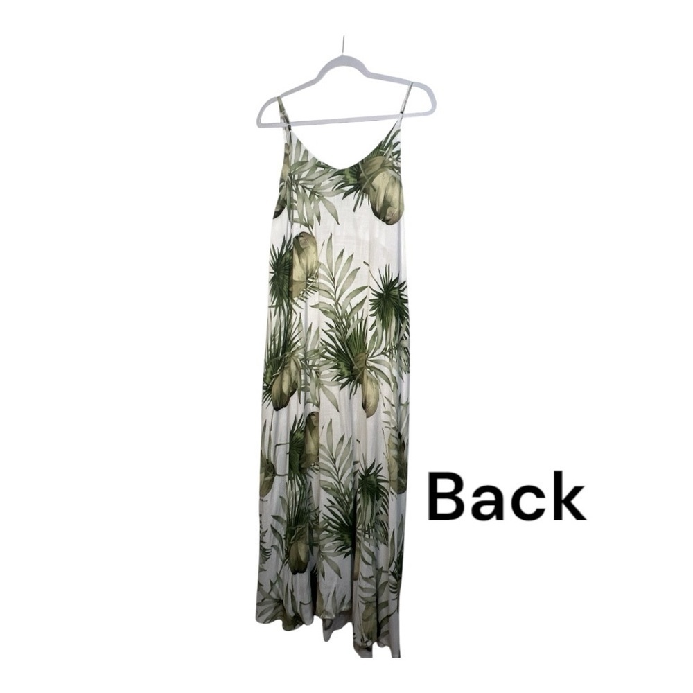 Tribal Femme Maxi Tropical Print Dress Spaghetti Straps Size Petite Small - Picture 3 of 4